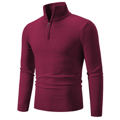 2023-mens-plus-size-fleece-zip-mock-neck-sweater