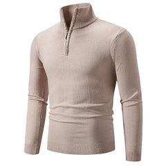 2023-mens-plus-size-fleece-zip-mock-neck-sweater