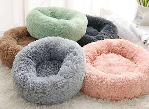 round-plush-dog-bed-for-small-dogs-and-puppies