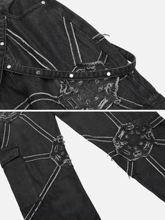 spider-denim-pants
