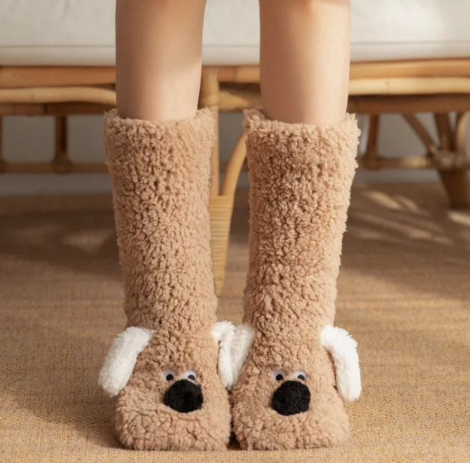 women-s-plush-dog-socks